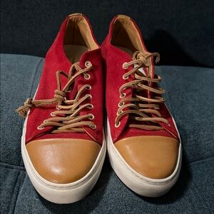 Kenneth Cole Red and Tan Men's Sneakers